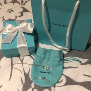 Tiffany & Co. Key to my heart charm and 16” chain